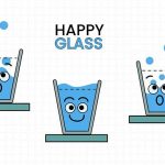זכוכית מים מחייכת
